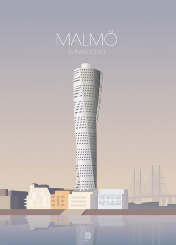 Malmo Turning Torso  | PLAKAT Plakat ART COPENHAGEN   