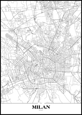 Map Milan | INDRAMMET BILLEDE
