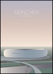 München Allianz Arena | INDRAMMET BILLEDE Indrammet billede ART COPENHAGEN 30x40 Sort 