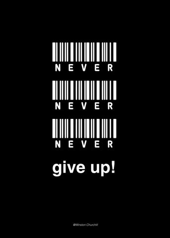 Never give up | PLAKAT