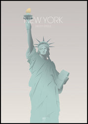 New York Liberty statue | INDRAMMET BILLEDE Indrammet billede ART COPENHAGEN 30x40 Sort 