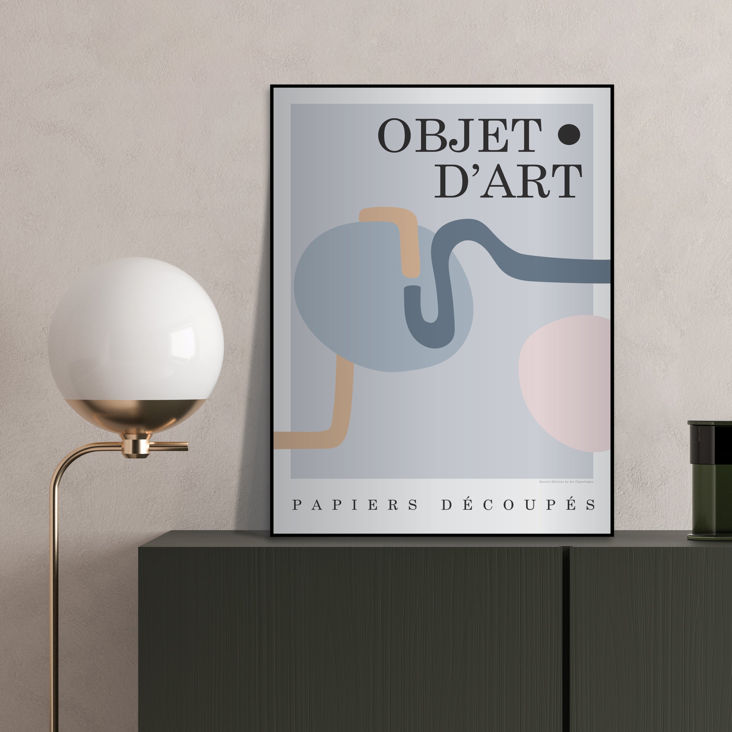 Objet-4 | INDRAMMET BILLEDE Indrammet billede ART COPENHAGEN   