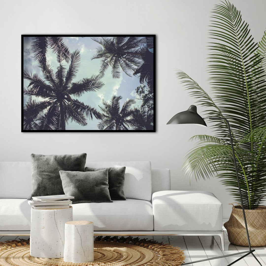 Palm Trees 2 | INDRAMMET BILLEDE Indrammet billede ART COPENHAGEN 30x40 Sort 