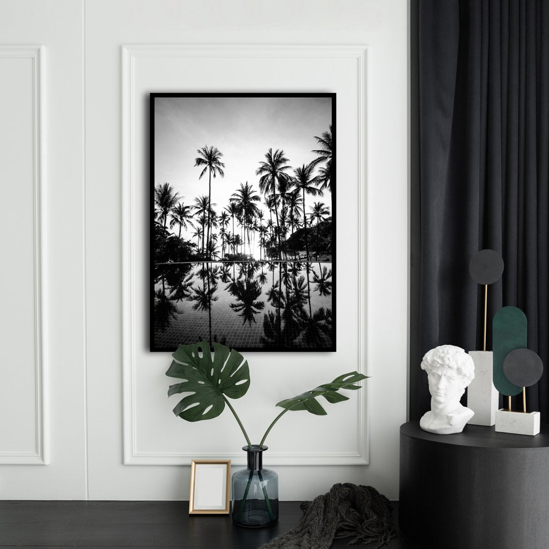 Palm Trees | INDRAMMET BILLEDE Indrammet billede ART COPENHAGEN 30x40 Sort 
