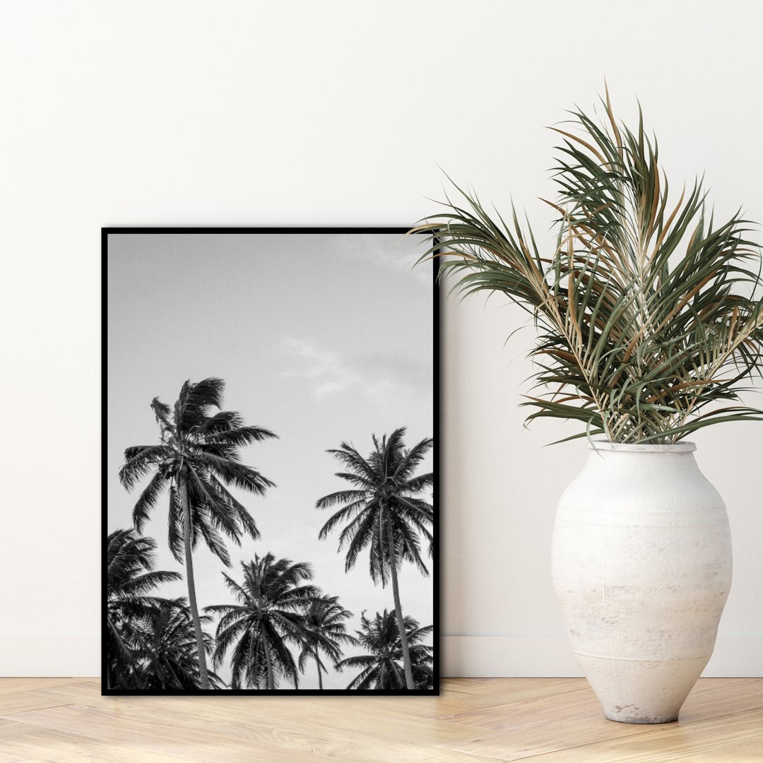 Palms in grey | PLAKAT