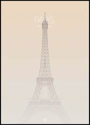 Paris Eiffel Tower | INDRAMMET BILLEDE Indrammet billede ART COPENHAGEN 30x40 Sort 