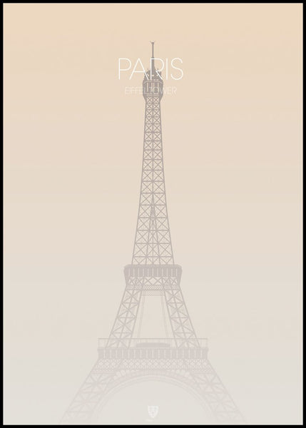 Paris Eiffel Tower | INDRAMMET BILLEDE Indrammet billede ART COPENHAGEN 30x40 Sort 