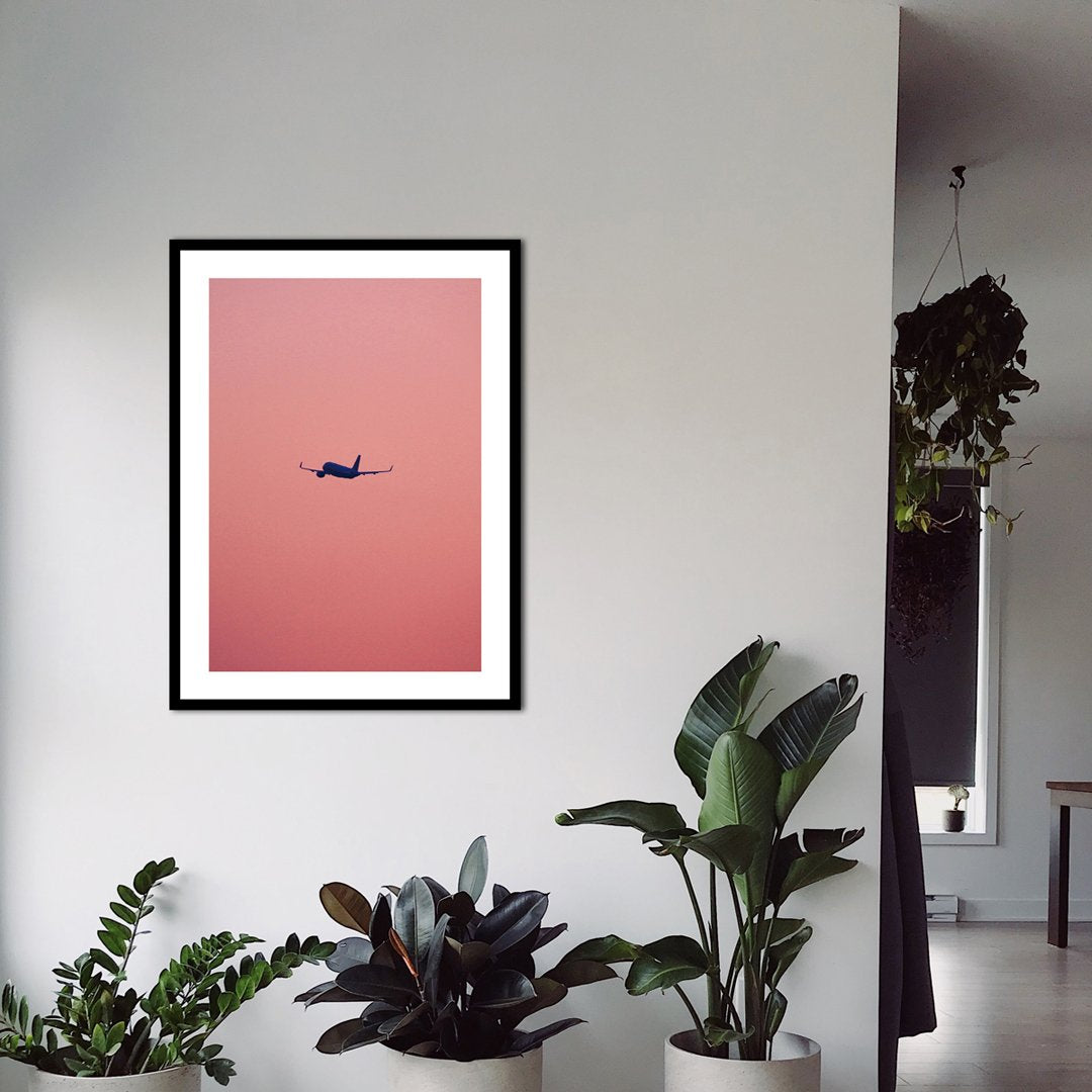 Pink flight | INDRAMMET BILLEDE Indrammet billede ART COPENHAGEN 30x40 Sort 