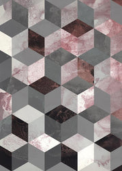 Cubes Rose | PLAKAT Plakat MALERIFABRIKKEN   
