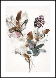 Playing Flower 1 | INDRAMMET BILLEDE Indrammet billede ART COPENHAGEN 30x40 Sort 
