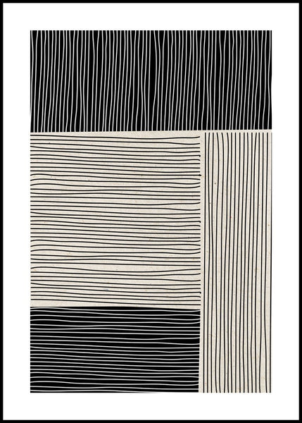 Ribbing 1 | INDRAMMET BILLEDE Indrammet billede ART COPENHAGEN 30x40 Sort 