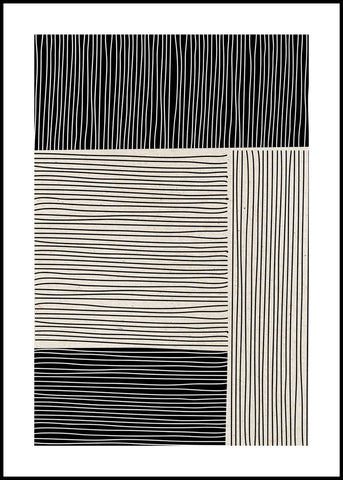 Ribbing 1 | INDRAMMET BILLEDE Indrammet billede ART COPENHAGEN 30x40 Sort 