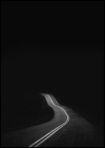 Road to nowhere | INDRAMMET BILLEDE Indrammet billede ART COPENHAGEN 30x40 Sort 
