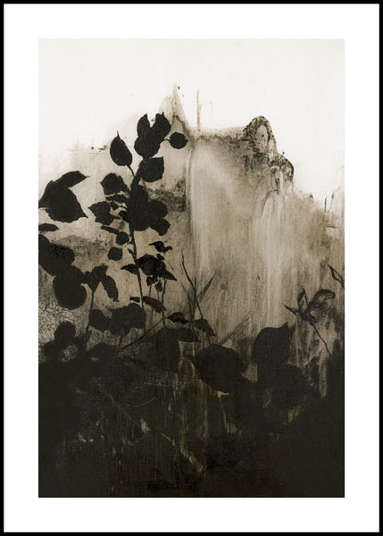 Silhouet Leaves 2 | INDRAMMET BILLEDE Indrammet billede ART COPENHAGEN 30x40 Sort 