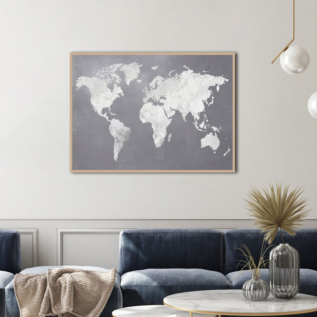 Silver World | INDRAMMET BILLEDE Indrammet billede ART COPENHAGEN 30x40 Sort 