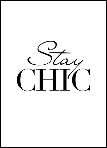 Stay Chic | INDRAMMET BILLEDE Indrammet billede ART COPENHAGEN 30x40 Sort 