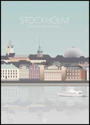Stockholm Capital City | INDRAMMET BILLEDE Indrammet billede ART COPENHAGEN 30x40 Sort 