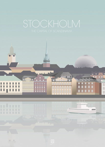 Stockholm Capital City  | PLAKAT Plakat ART COPENHAGEN   