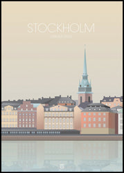 Stockholm gamla stan | INDRAMMET BILLEDE Indrammet billede ART COPENHAGEN 30x40 Sort 