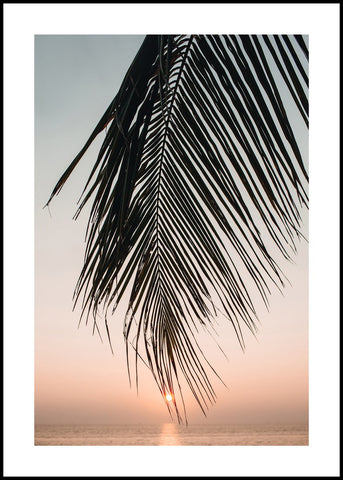 Sunset leaves | INDRAMMET BILLEDE Indrammet billede ART COPENHAGEN 30x40 Sort 