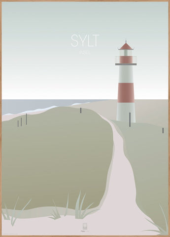 Sylt Insel | INDRAMMET BILLEDE Indrammet billede ART COPENHAGEN 30x40 Egeramme 