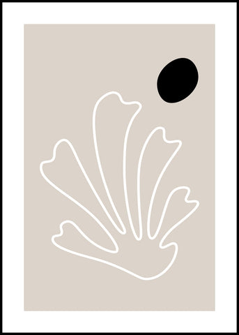 The Leaf 2 | INDRAMMET BILLEDE Indrammet billede ART COPENHAGEN 30x40 Sort 