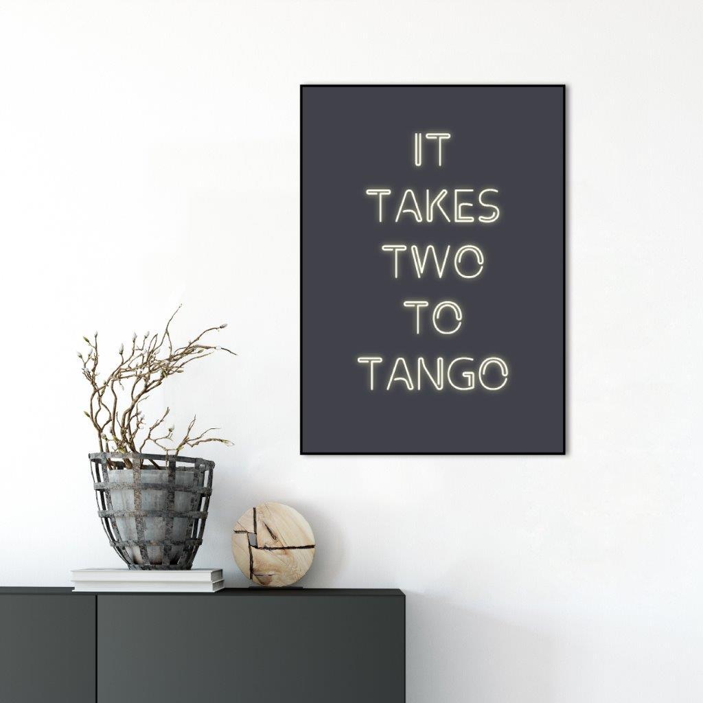 Two to tango | INDRAMMET BILLEDE Indrammet billede ART COPENHAGEN 30x40 Sort 