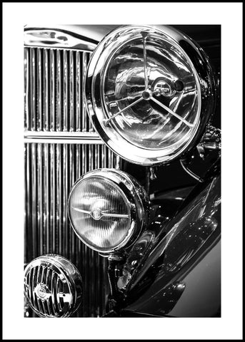 Vintage Car | INDRAMMET BILLEDE Indrammet billede ART COPENHAGEN 30x40 Sort 
