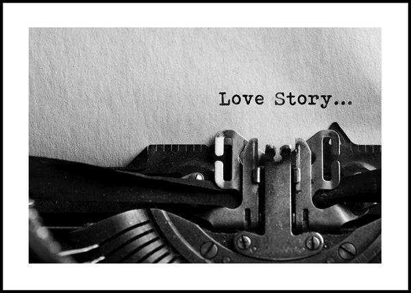 Vintage Love Story | INDRAMMET BILLEDE Indrammet billede ART COPENHAGEN 30x40 Sort 