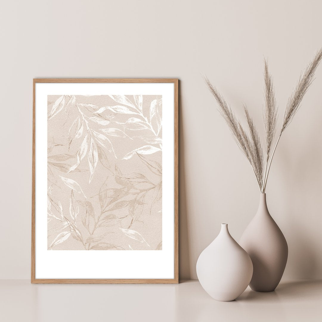 White Leaves 1 | PLAKAT Plakat ART COPENHAGEN   