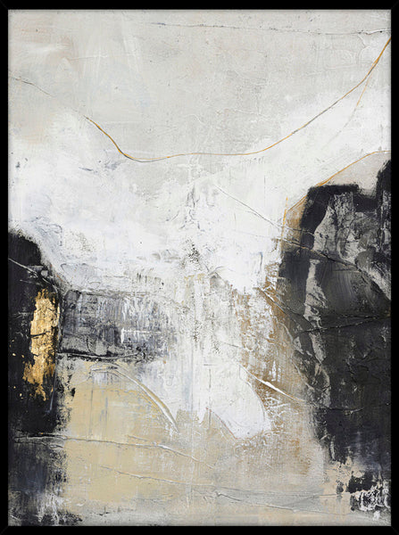 White Noir | DESIGN PAINTING Design maleri ART COPENHAGEN 90x120 Sort ramme 