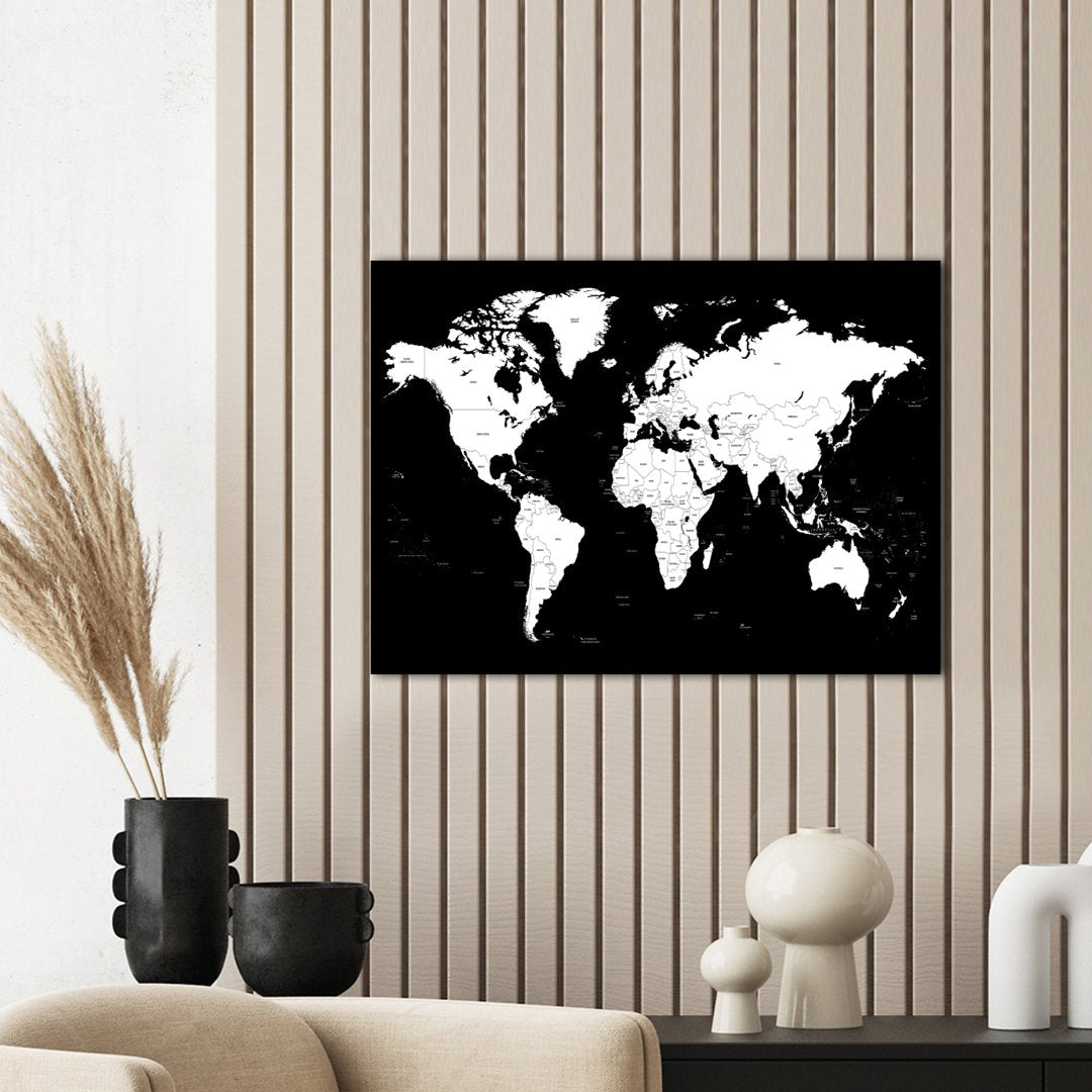 Worldmap Black | PLAKAT Plakat ART COPENHAGEN   