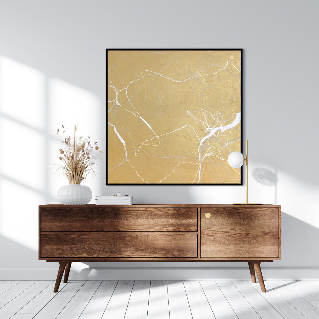 Gold Marble | DESIGN MALERI Design maleri 5715226297312 100x100 cm Uden Ramme 