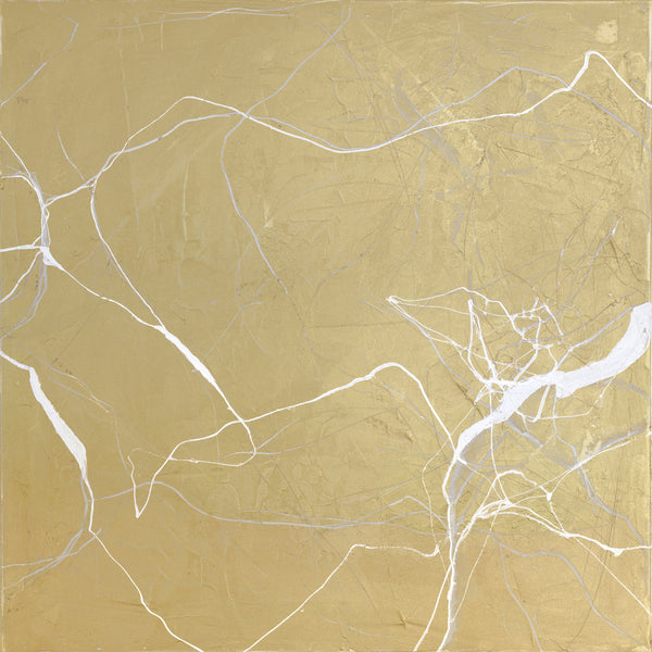 Gold Marble | DESIGN MALERI Design maleri ART COPENHAGEN 100x100 Uden Ramme 