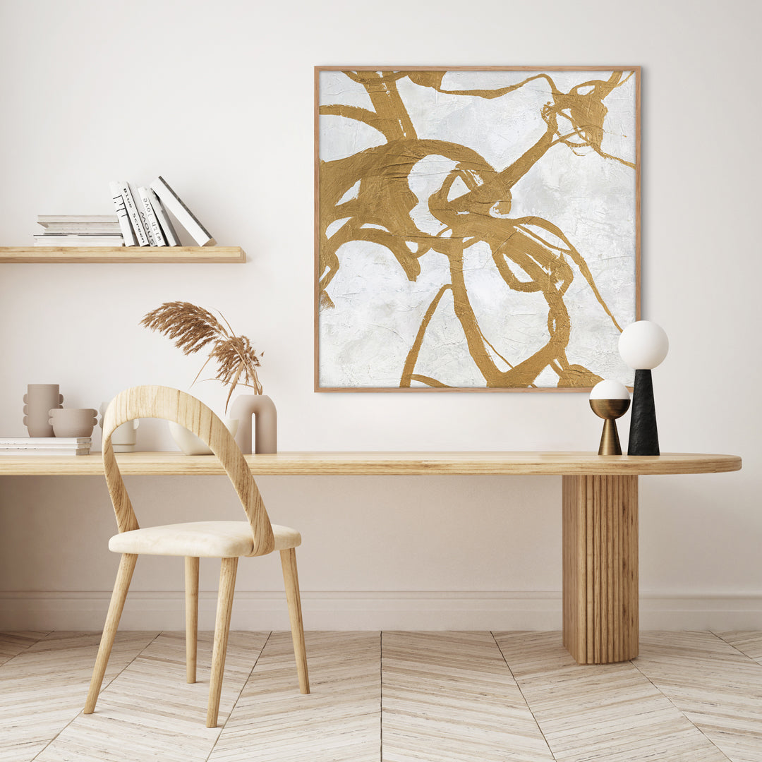 Goldplay | DESIGN PAINTING Design maleri ART COPENHAGEN 100x100 cm Uden ramme 