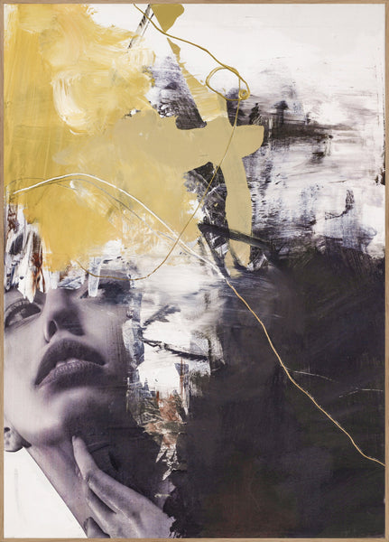 Yellow Era 2 | INDRAMMET BILLEDE Indrammet billede ART COPENHAGEN 30x40 Egeramme 