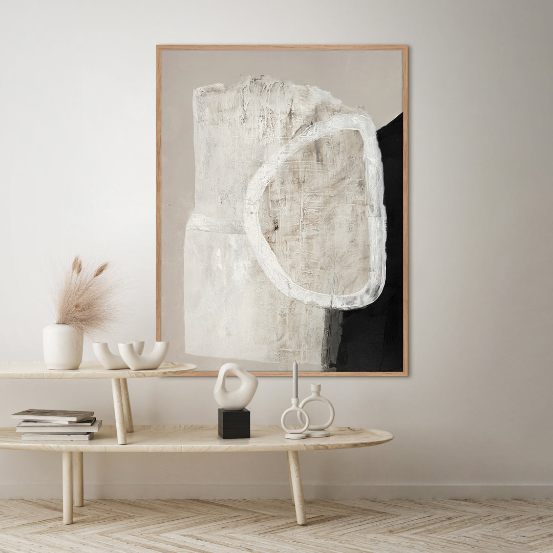White Stone | DESIGN MALERI Design maleri 5715226297466 90x120 cm Uden Ramme 